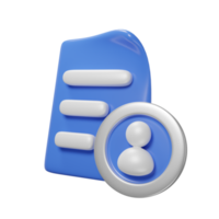 Personal information internet data base icon 3d rendering. png