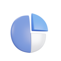 Kuchen Diagramm zum Geschäft mit minimal Stil 3d Wiedergabe. png