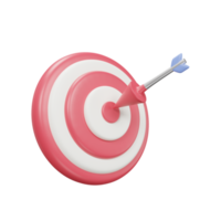 dart on target for business with minimal style 3d rendering. png