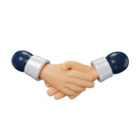 business handshake for business with minimal style 3d rendering. png