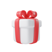 regalo blanco Navidad icono 3d png