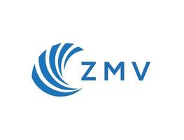 ZMV letter logo design on white background. ZMV creative circle letter logo concept. ZMV letter design. vector