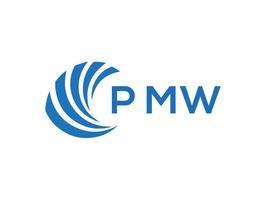 pmw letra logo diseño en blanco antecedentes. pmw creativo circulo letra logo concepto. pmw letra diseño. vector