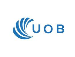 UOB letter logo design on white background. UOB creative circle letter logo concept. UOB letter design. vector