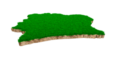 Ivory Coast Map soil land geology cross section with green grass png