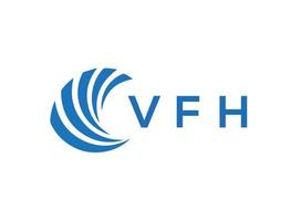 vfh letra logo diseño en blanco antecedentes. vfh creativo circulo letra logo concepto. vfh letra diseño. vector