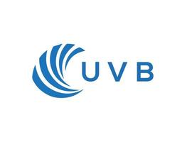 UVB letter logo design on white background. UVB creative circle letter logo concept. UVB letter design. vector