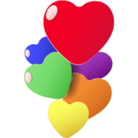 hjärta form med papper element stil . kärlek symbol för firande, årsdag, eller hälsning kort konstverk. png