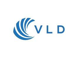 vld letra logo diseño en blanco antecedentes. vld creativo circulo letra logo concepto. vld letra diseño. vector