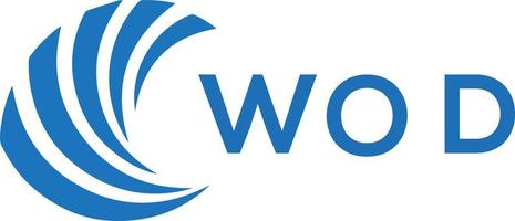 WOD letter logo design on white background. WOD creative circle letter logo concept. WOD letter design. vector