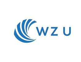 WZU letter logo design on white background. WZU creative circle letter logo concept. WZU letter design. vector