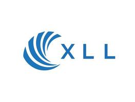 XLL letter logo design on white background. XLL creative circle letter logo concept. XLL letter design. vector