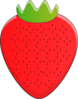 red strawberry object png