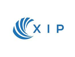 XIP letter logo design on white background. XIP creative circle letter logo concept. XIP letter design. vector