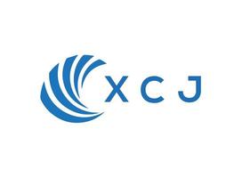 XCJ letter logo design on white background. XCJ creative circle letter logo concept. XCJ letter design. vector