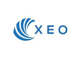XEO letter logo design on white background. XEO creative circle letter logo concept. XEO letter design. vector