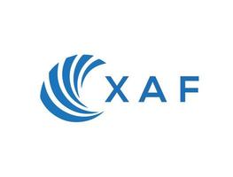XAF letter logo design on white background. XAF creative circle letter logo concept. XAF letter design. vector