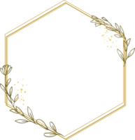 Luxus Gold Blatt Rahmen Rand Blumen- Ornament zum Hintergrund, Hochzeit Einladung, danken Sie Karte, Logo, Gruß Karte png