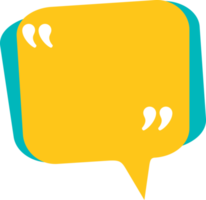 Speech bubble with quotation mark for message, conversation, chat, promotion, information png