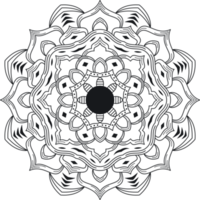 mandala art géométrique modèle pour coloration png