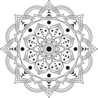 mandala art géométrique modèle pour coloration png