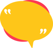 Speech bubble with quotation mark for message, conversation, chat, promotion, information png