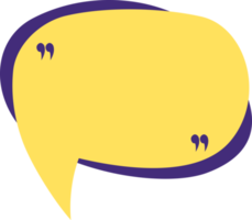 Speech bubble with quotation mark for message, conversation, chat, promotion, information png