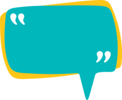 Speech bubble with quotation mark for message, conversation, chat, promotion, information png