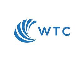 wtc letra logo diseño en blanco antecedentes. wtc creativo circulo letra logo concepto. wtc letra diseño. vector