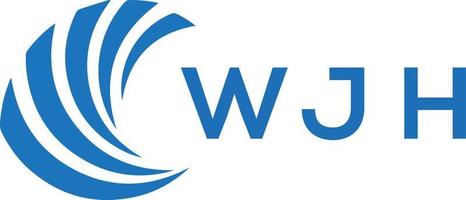 WJH letter logo design on white background. WJH creative circle letter logo concept. WJH letter design. vector