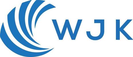 WJK letter logo design on white background. WJK creative circle letter logo concept. WJK letter design. vector