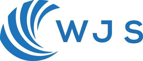 WJS letter logo design on white background. WJS creative circle letter logo concept. WJS letter design. vector