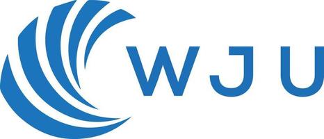 WJU letter logo design on white background. WJU creative circle letter logo concept. WJU letter design. vector