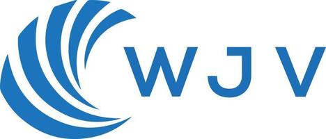 WJV letter logo design on white background. WJV creative circle letter logo concept. WJV letter design. vector