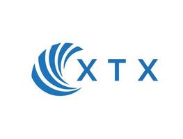 xtx letra logo diseño en blanco antecedentes. xtx creativo circulo letra logo concepto. xtx letra diseño. vector