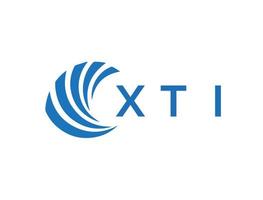 XTI letter logo design on white background. XTI creative circle letter logo concept. XTI letter design. vector
