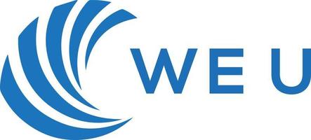 WEU letter logo design on white background. WEU creative circle letter logo concept. WEU letter design. vector