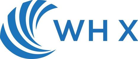 WHX letter logo design on white background. WHX creative circle letter logo concept. WHX letter design. vector