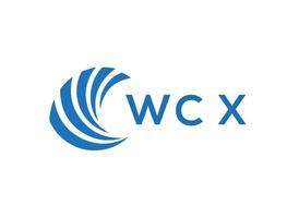 WCX letter logo design on white background. WCX creative circle letter logo concept. WCX letter design. vector