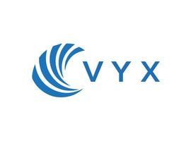 Vyx letra logo diseño en blanco antecedentes. Vyx creativo circulo letra logo concepto. Vyx letra diseño. vector