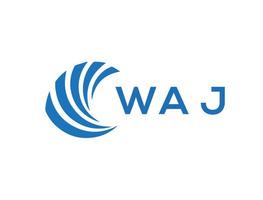 WAJ letter logo design on white background. WAJ creative circle letter logo concept. WAJ letter design. vector