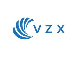 VZX letter logo design on white background. VZX creative circle letter logo concept. VZX letter design. vector