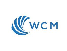 wcm letra logo diseño en blanco antecedentes. wcm creativo circulo letra logo concepto. wcm letra diseño. vector