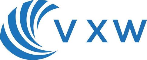 VXW letter logo design on white background. VXW creative circle letter logo concept. VXW letter design. vector