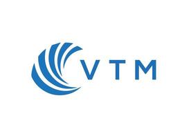 vtm letra logo diseño en blanco antecedentes. vtm creativo circulo letra logo concepto. vtm letra diseño. vector