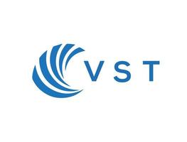 VST letter logo design on white background. VST creative circle letter logo concept. VST letter design. vector