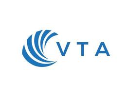 VTA letter logo design on white background. VTA creative circle letter logo concept. VTA letter design. vector