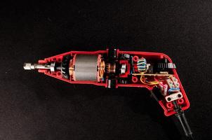 Red electric screwdriver photo