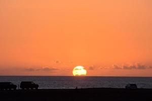 Scenic sunset coastal view photo