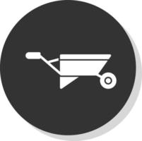 Wheelbarrow Vector Icon Design